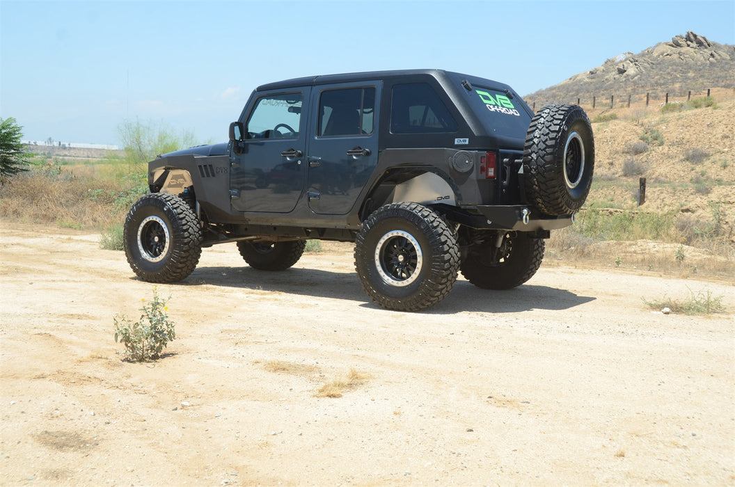 DV8 Offroad HT07FB42 Jeep JK Hard Top Fast Back 07-18 Wrangler JK 4 Door Black 2 Piece DV8 Offroad