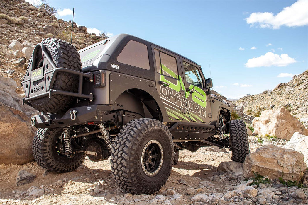 DV8 Offroad HT07FB42 Jeep JK Hard Top Fast Back 07-18 Wrangler JK 4 Door Black 2 Piece DV8 Offroad