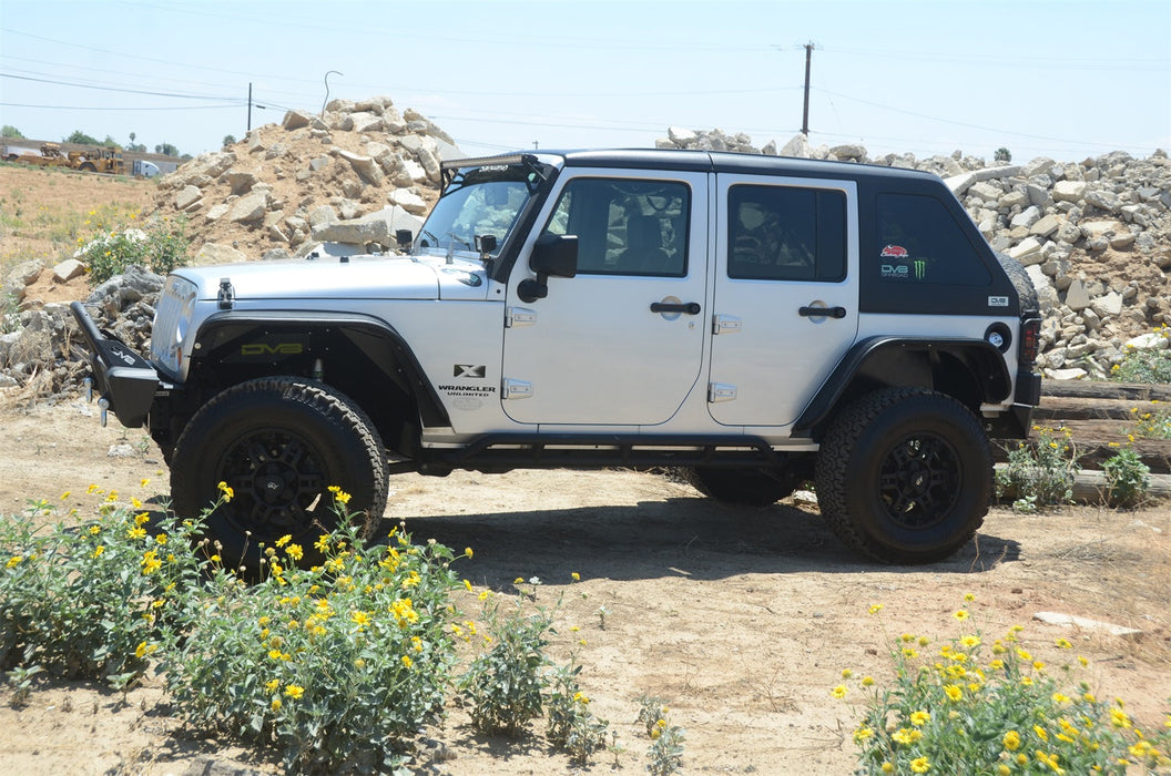 DV8 Offroad HT07FB42 Jeep JK Hard Top Fast Back 07-18 Wrangler JK 4 Door Black 2 Piece DV8 Offroad