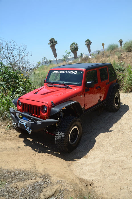 DV8 Offroad HT07FB42 Jeep JK Hard Top Fast Back 07-18 Wrangler JK 4 Door Black 2 Piece DV8 Offroad