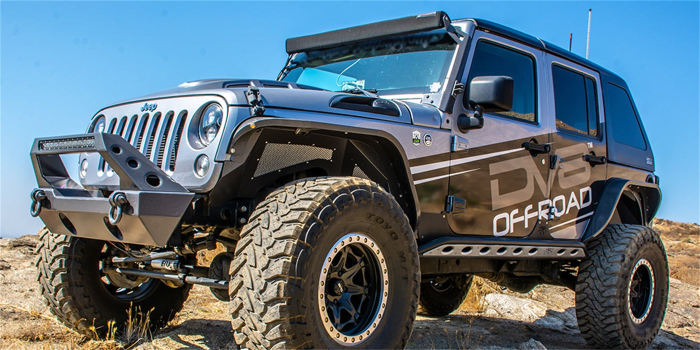 DV8 Offroad HT07FB42 Jeep JK Hard Top Fast Back 07-18 Wrangler JK 4 Door Black 2 Piece DV8 Offroad