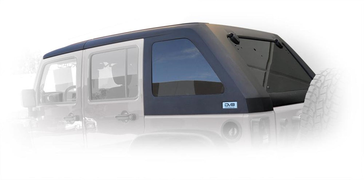DV8 Offroad HT07FB42 Jeep JK Hard Top Fast Back 07-18 Wrangler JK 4 Door Black 2 Piece DV8 Offroad
