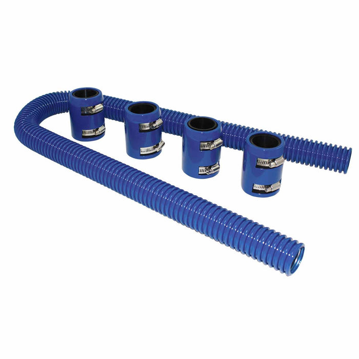 SpeedFx 6361 Blue Stainless Steel 1-5/8 In Dia 48 In Length Includes One Stainless Steel Hose