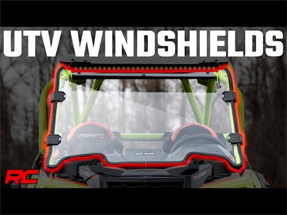 Rough Country 98132011A Half Windshield Scratch Resistant 13-22 Polaris Ranger 1000XP/13-21 Ranger 900XP Rough Country