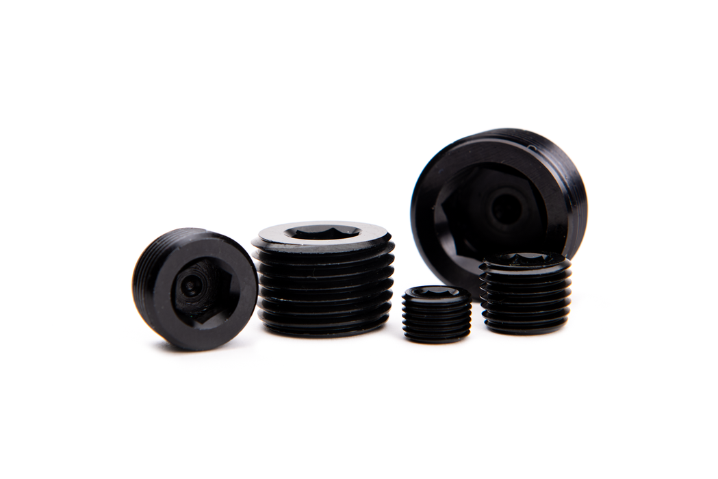 Fleece Performance FPE-NPT-14 1/4 Inch NPT Hex Socket Plug Black Fleece Performance