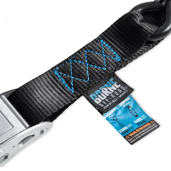 Mishimoto BNRTC-TDCB-2BK Borne Off-Road Cambuckle Tie-Down Kit (2-pack), Black