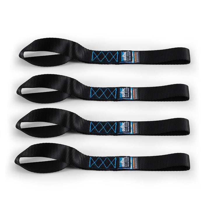 Mishimoto BNRTC-TDHD-4BK Borne Off-Road Heavy-Duty Ratchet Tie-Down Kit (4-pack), Black
