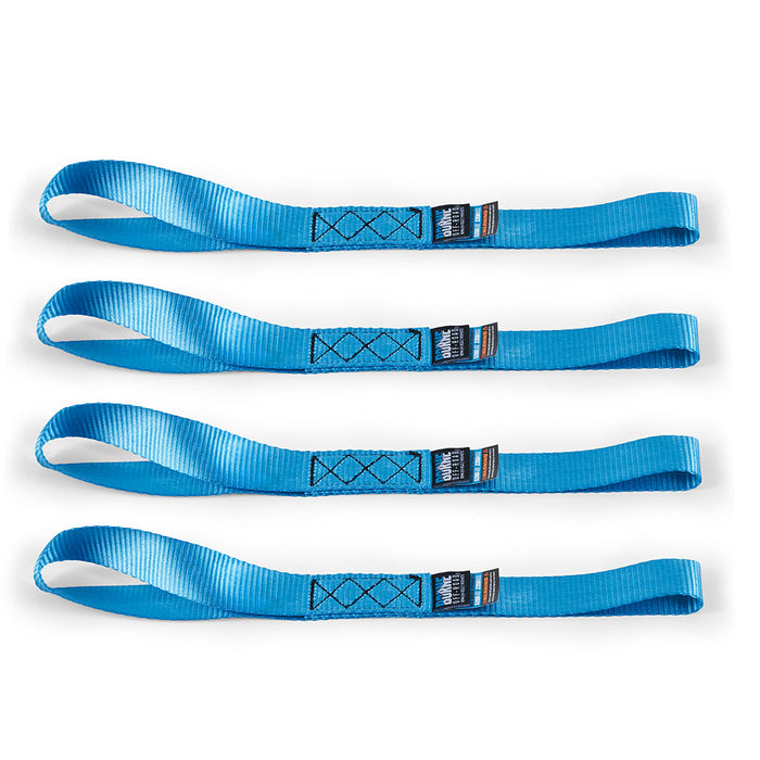 Mishimoto BNRTC-TDHD-4BL Borne Off-Road Heavy-Duty Ratchet Tie-Down Kit (4-pack), Blue
