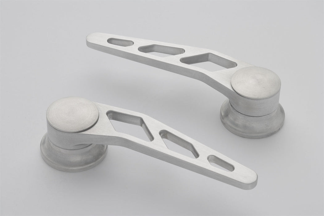 Lokar IDH-2010 Interior Door Handle; Front; Billet Aluminum; Brushed Finish; Pair;