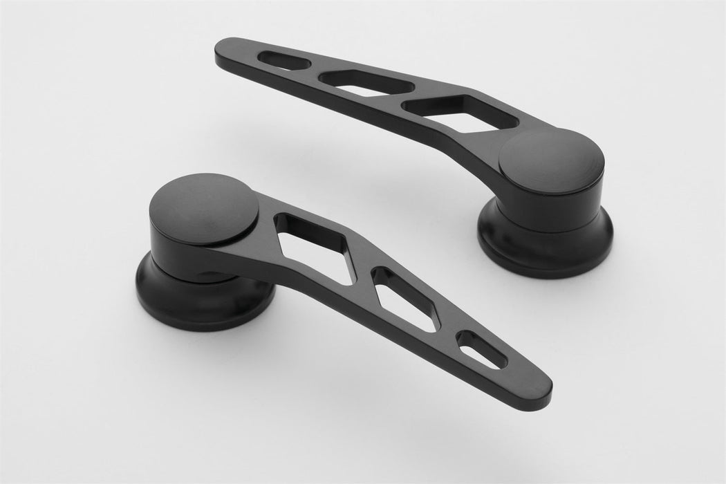 Lokar XIDH-2010 Interior Door Handle; Front; Billet Aluminum; Black Finish; Pair;