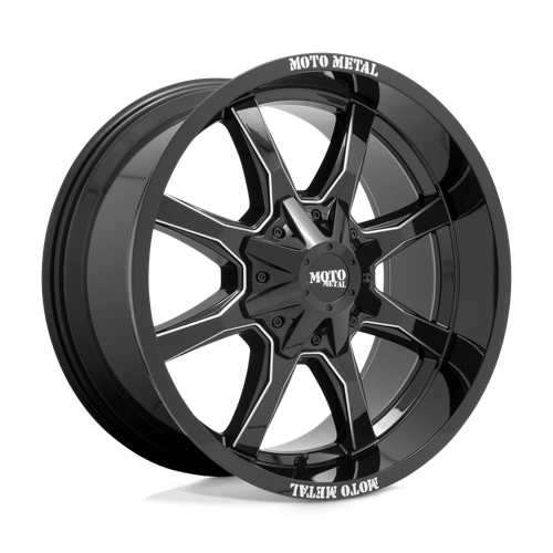 Moto Metal MO970810353B24N MO970 18X10 5X5.0/5.5 G-BLK MILL SPK -24MM