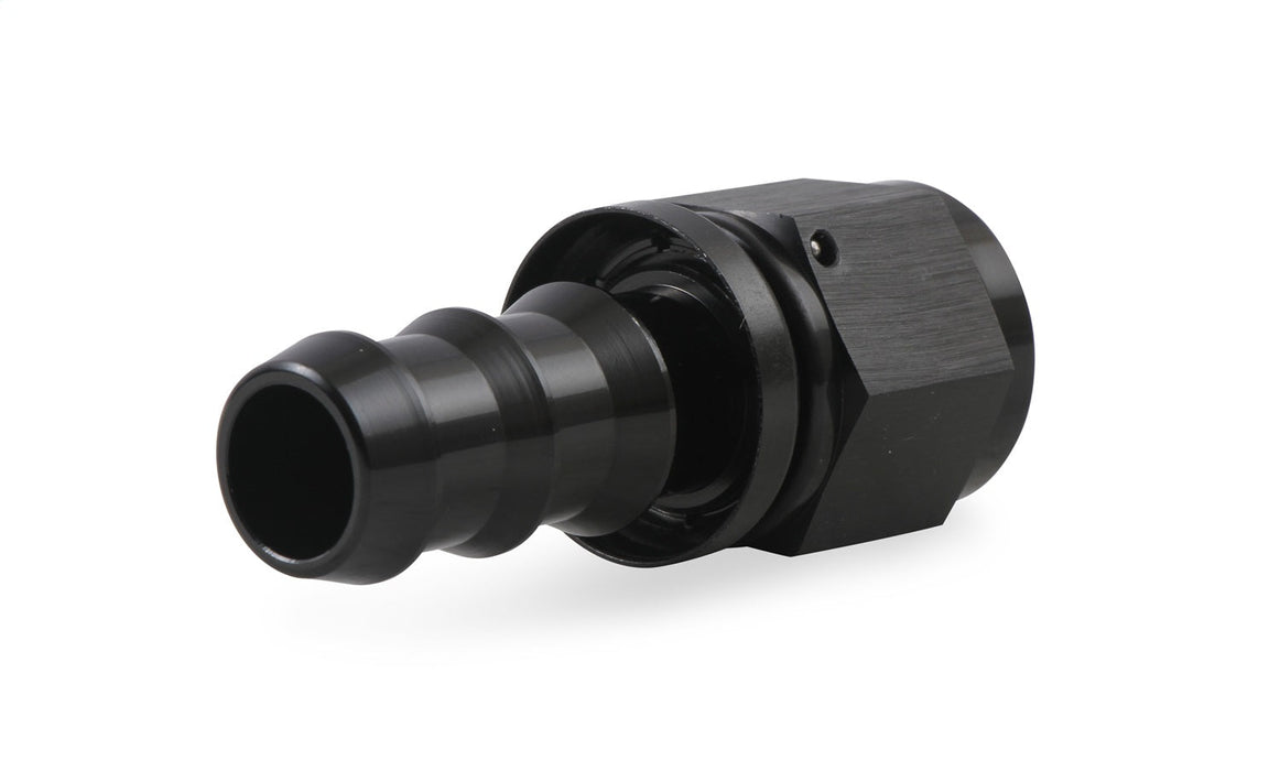 Mr Gasket 200110-BL Push-On Hose End; Straight; -10AN; Anodized Black;