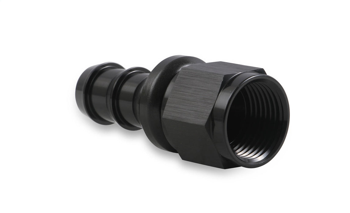 Mr Gasket 200110-BL Push-On Hose End; Straight; -10AN; Anodized Black;