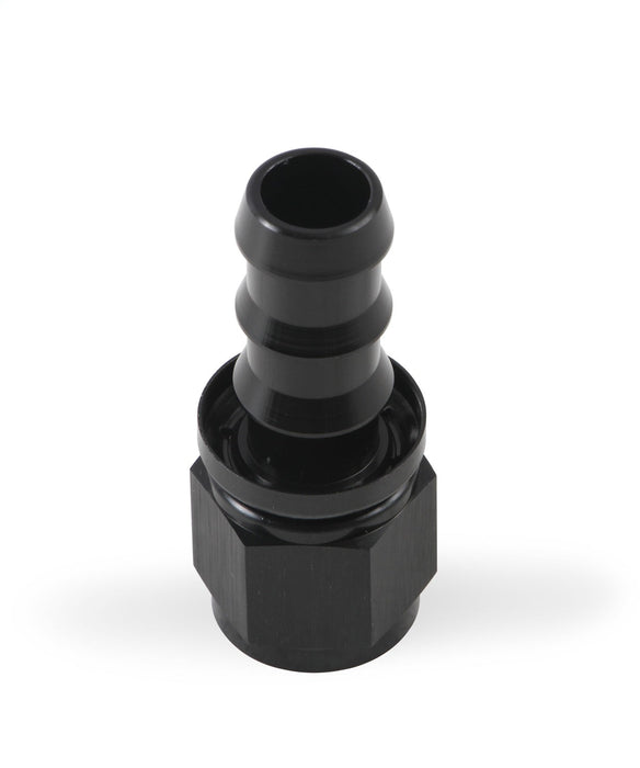 Mr Gasket 200110-BL Push-On Hose End; Straight; -10AN; Anodized Black;