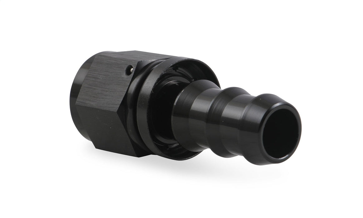 Mr Gasket 200110-BL Push-On Hose End; Straight; -10AN; Anodized Black;