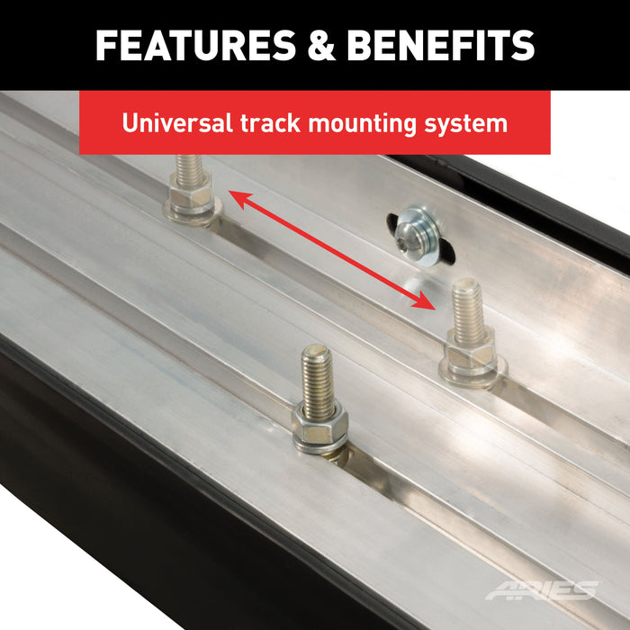 ARIES 2051970 AeroTread 5in. x 70in. Black Stainless Running Boards (No Brackets)