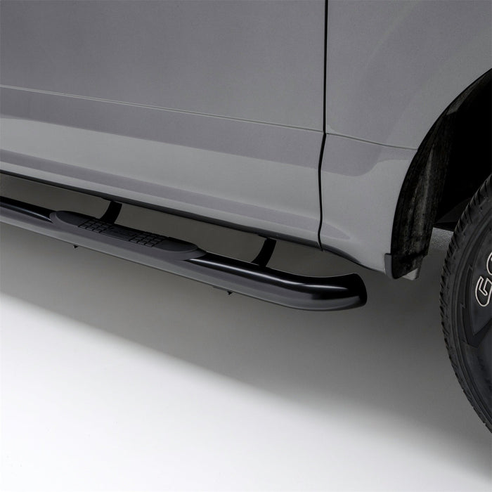 ARIES 213006 3in. Round Black Stainless Side Bars; Select Ford Excursion; F-250; F-350
