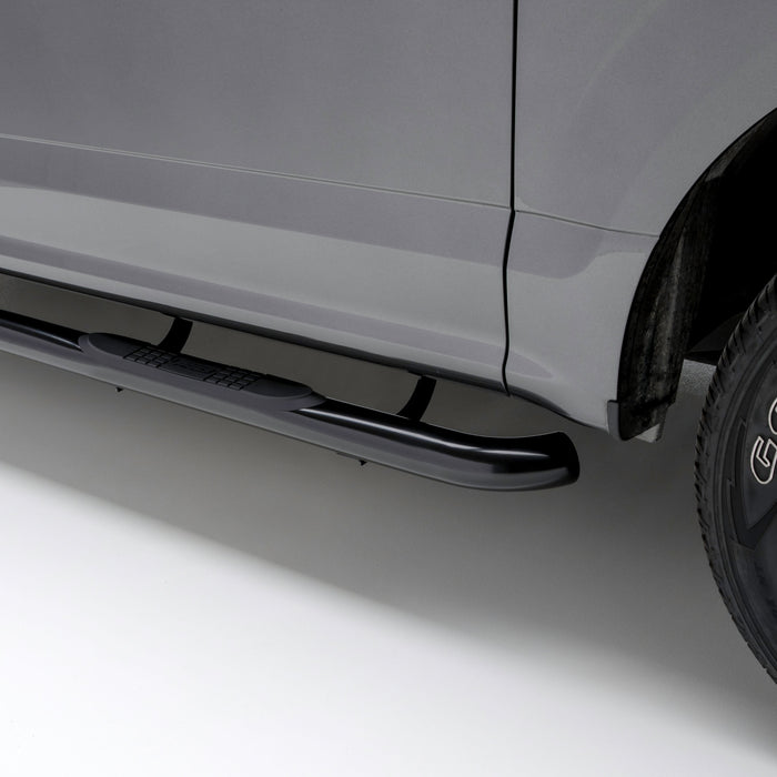ARIES 213006 3in. Round Black Stainless Side Bars; Select Ford Excursion; F-250; F-350