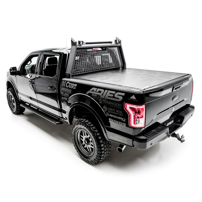 ARIES 2556012 AdvantEDGE 5-1/2in. x 75in. Black Aluminum Side Bars; Select Ford F150; F250; F3