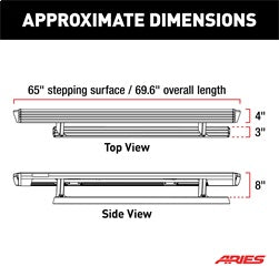 ARIES 3025165 ActionTrac 69.6in. Powered Running Boards (No Brackets)