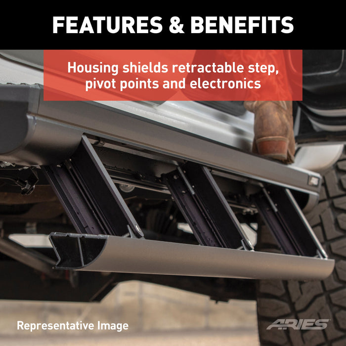 ARIES 3025165 ActionTrac 69.6in. Powered Running Boards (No Brackets)
