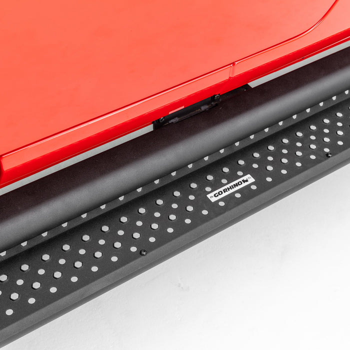 Go Rhino D14180T Drop down, full length step design is ideal for lifted vehicles or larger tires