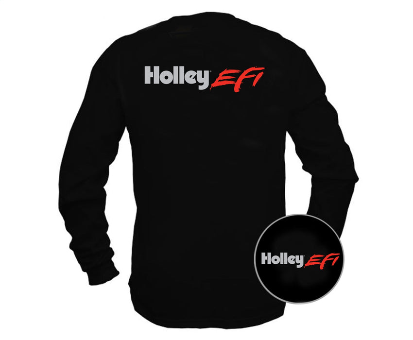 Holley 10045-LGHOL EFI T-Shirt; Holley EFI; Mens; Long Sleeve Black; Large;