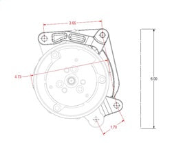 Holley 20-210 Low Mount A/C Bracket