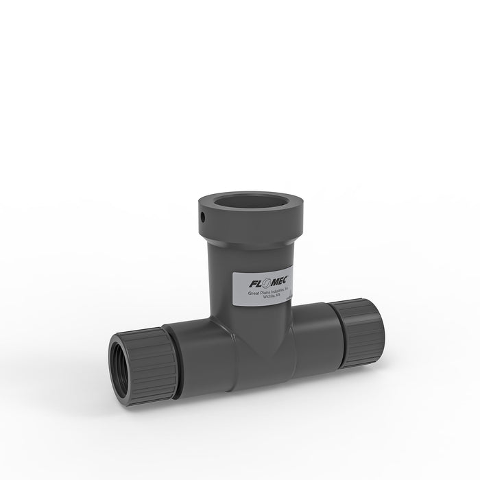 Replacement Threaded PVC Tee for FLOMEC AQUAsonic Series Flow Meters