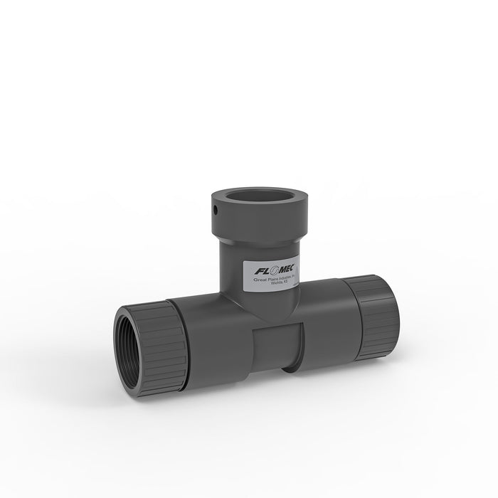 Replacement Threaded PVC Tee for FLOMEC AQUAsonic Series Flow Meters