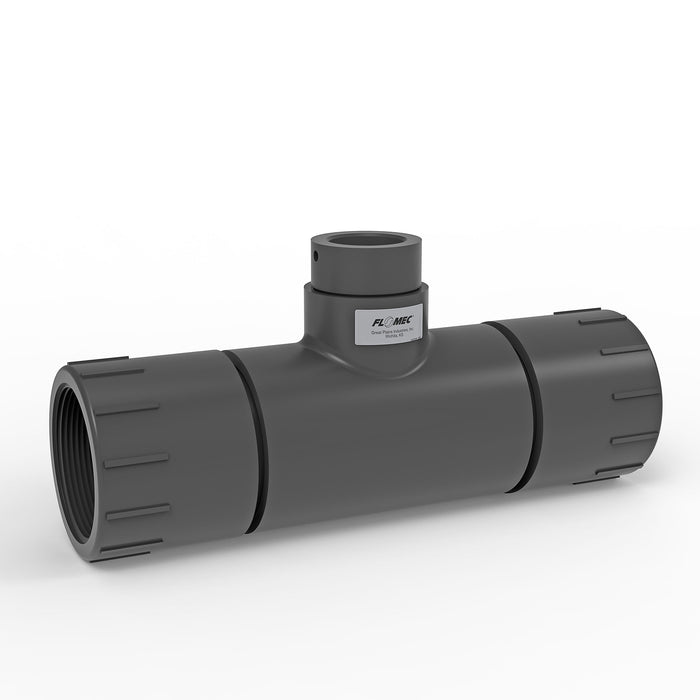 Replacement Threaded PVC Tee for FLOMEC AQUAsonic Series Flow Meters