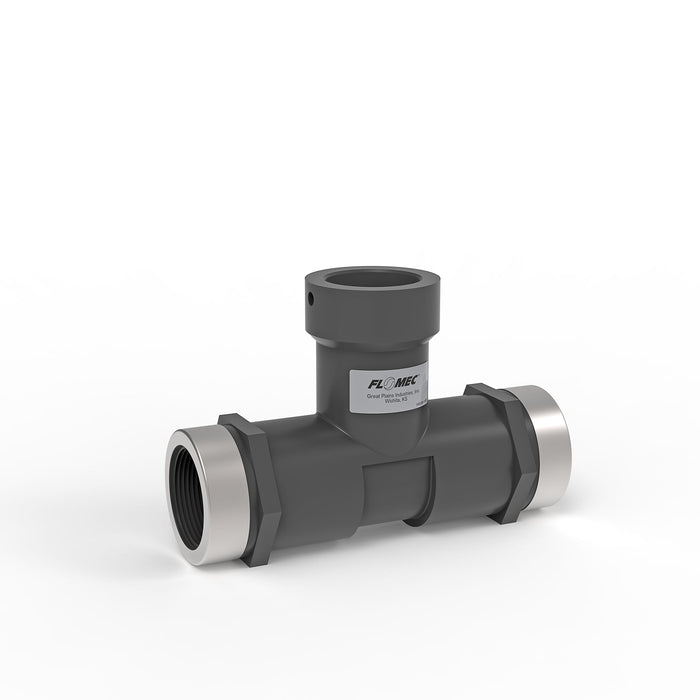 Replacement Threaded PVC Tee for FLOMEC AQUAsonic Series Flow Meters
