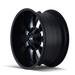 ION 189-7952B 189 (189) SATIN BLACK/MACHINED FACE 17X9 5x5/5x5.5 -12MM 87MM - Truck Part Superstore