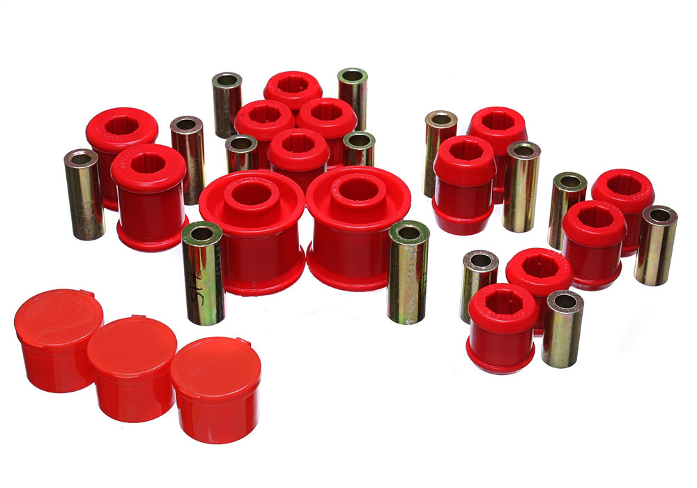 Energy Suspension 15.3121R Control Arm Bushing Set; Red; Rear; - Truck Part Superstore