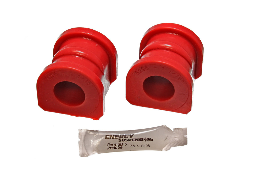 Energy Suspension 4.5137R Sway Bar Bushing Set; Red; Front; Bar Dia. 1 1/16 in.; Performance Polyurethane; - Truck Part Superstore