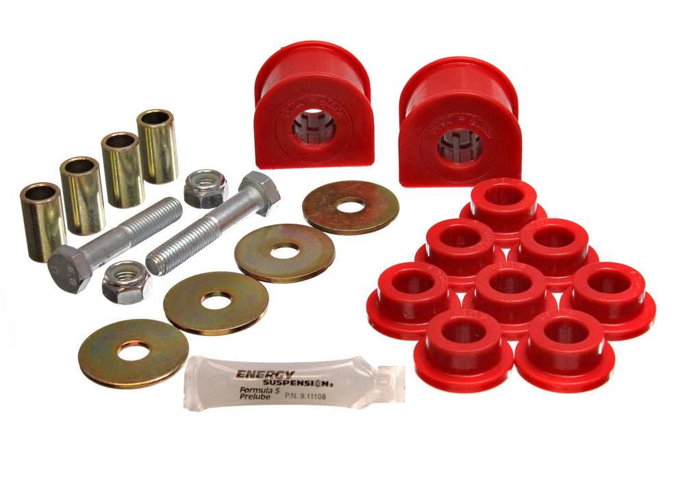 Energy Suspension 4.5151R Sway Bar Bushing Set; Red; Rear; Bar Dia. 21mm; Performance Polyurethane; - Truck Part Superstore