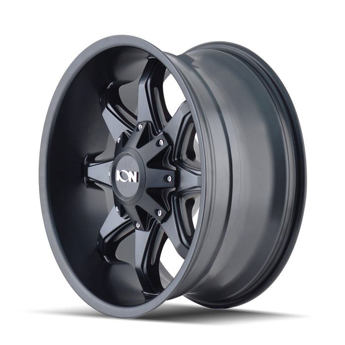 ION 181-2952M12 181 (181) SATIN BLACK/MILLED SPOKES 20X9 5-127/5-139.7 -12MM 87MM - Truck Part Superstore