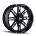 ION 184-7956M18 184 (184) SATIN BLACK/MILLED SPOKES 17X9 5-114.3/5-127 18MM 87MM - Truck Part Superstore