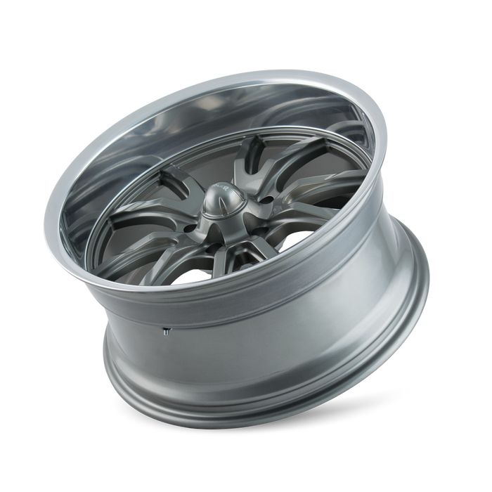 RIDLER 650-5865G 650 (650) GREY/POLISHED LIP 15X8 5-114.3 0MM 83.82MM - Truck Part Superstore