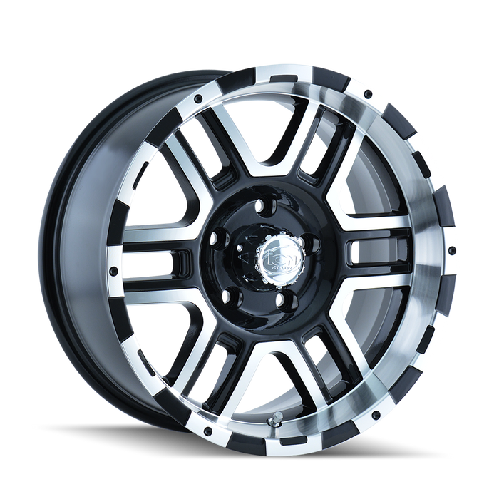 ION 179-7865B 179 (179) BLACK/MACHINED FACE/MACHINED LIP 17X8 5-114.3 10MM 83.82MM - Truck Part Superstore